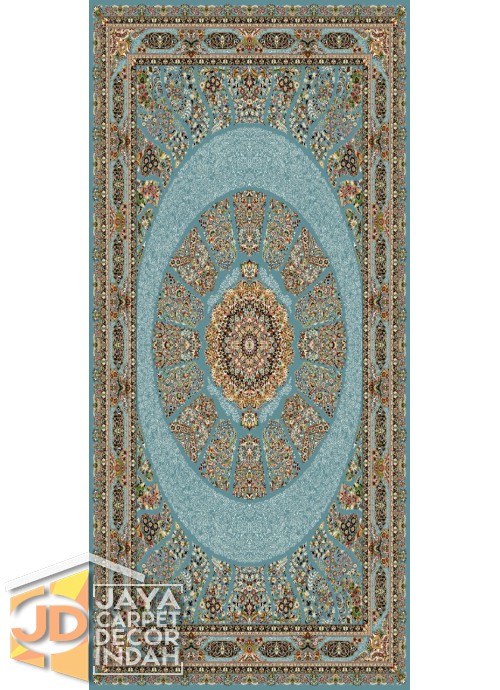 Karpet Permadani Solomon 700 Reeds Abrisham Blue 3612 ukuran 100x150, 150x225, 200x300, 250x350, 300x400